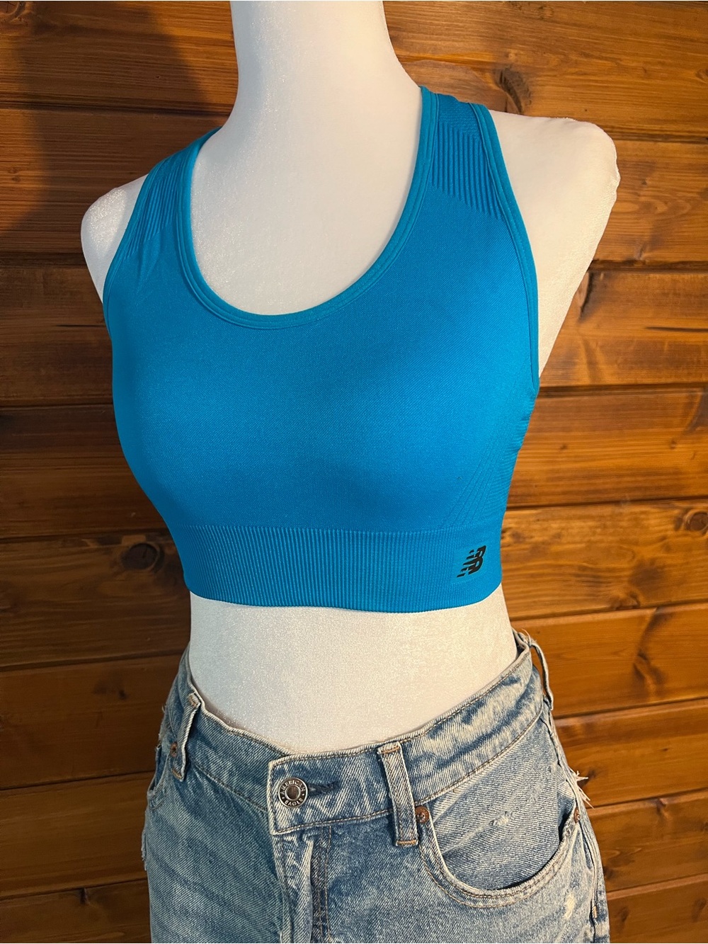 New Balance Women's Bright Teal Racerback Sports Bra